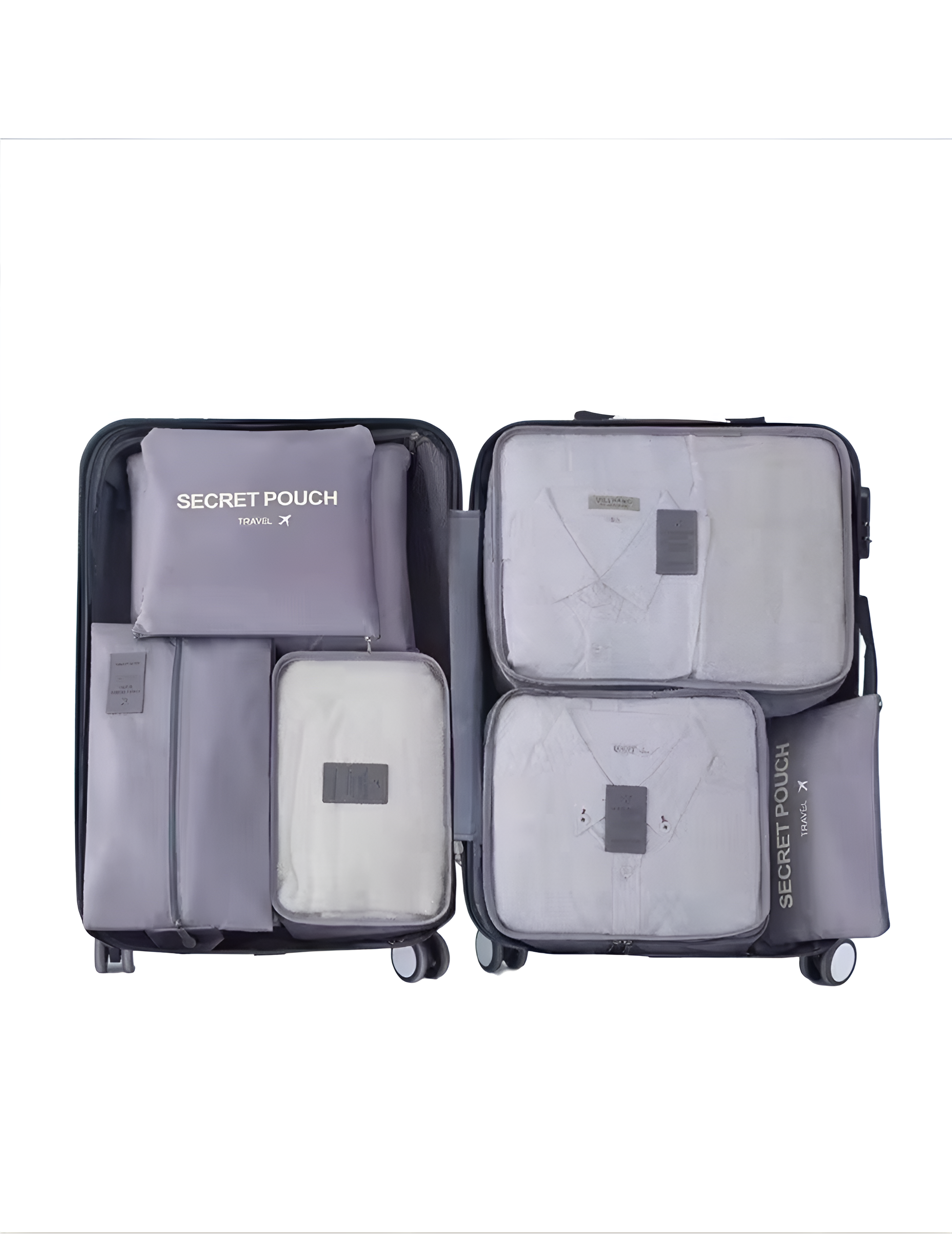 طقم منظمات ماركة Laundry pouch شنط السفر 6 قطع خامة أكسفورد سهلة التنظيف بسوستة 