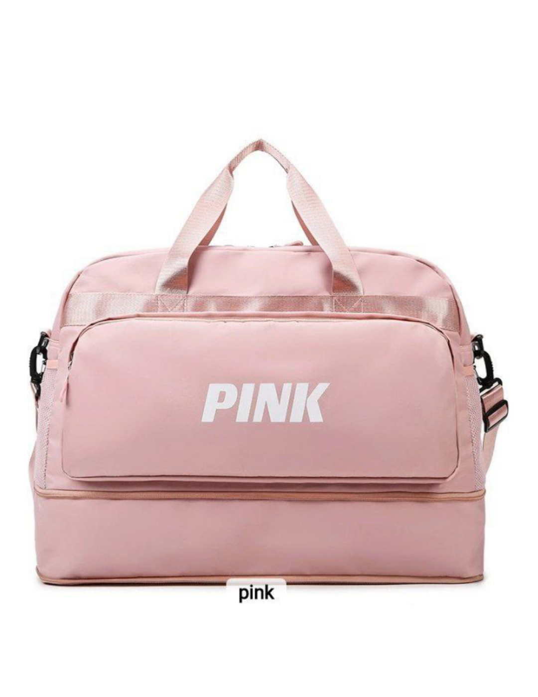 الشنطة هاندباج ماركة “pink” ،خامة وتربروف ويد علوية مزدوجة وحزام